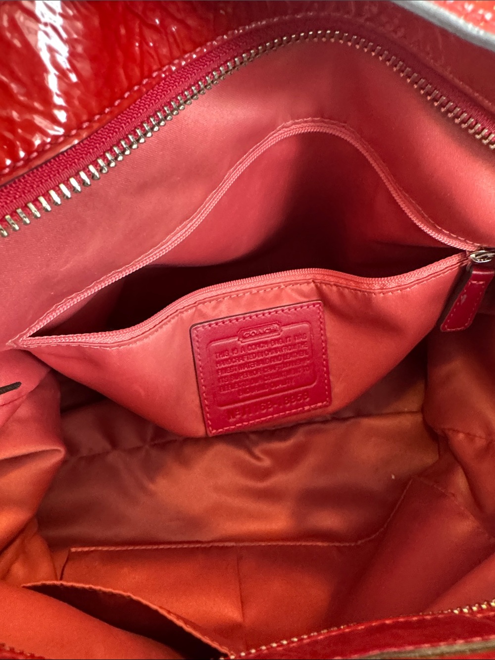 Coach Red Patent Leather Shoulder Hobo - Picture 7 of 9